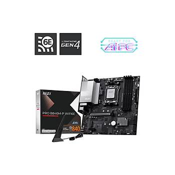 MSI Pro B840M-P WIFI6E AM5 DDR5 8000Mhz(OC) USB5  2.5G LAN mATX Anakart