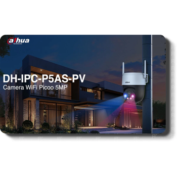 Dahua P5AS-PV 5Mpix 4mm Lens H265 Dual Smart Light IP66 Wifi Dahili Mikrofon PT Speed Dome IP G�venlik Kamera