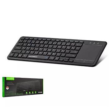Hadron HDX2505 T�rk�e-Q Bluetooth 2.4GHz Kablosuz Touchpad Siyah Klavye