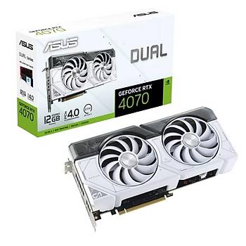 Asus RTX 4070 DUAL-RTX4070-12G-WHITE 12GB GDDR6X 192bit DLSS3 Ekran Kart