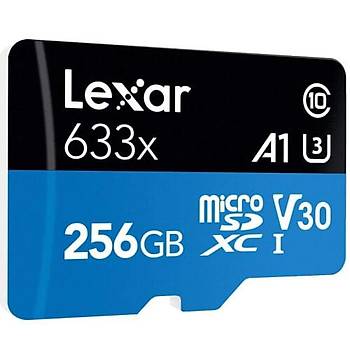 Lexar 256gb LSDMI256BB633A 633X 100mb/s Read 45mb Mikro SD Adapter