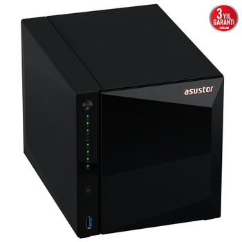 Asustor AS3304T V2 2Gb DDR4 Ram 4 Yuval� (4x20TB Destek) 1x2.5GbE Network 3xUSB 3.2 Tower NAS (Yedekleme) Depolama Cihaz�