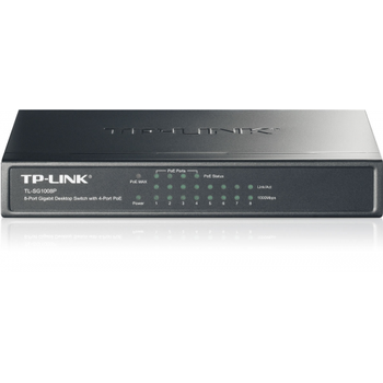TP-Link Omada TL-SG1008P 8 Port GigaBit Metal Kasa 4 Port PoE 55W Y�netilemez Masa�st� Switch