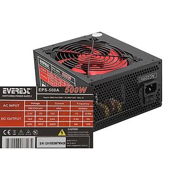 Everest EPS-500A 500W 12CM Fanl Power Supply