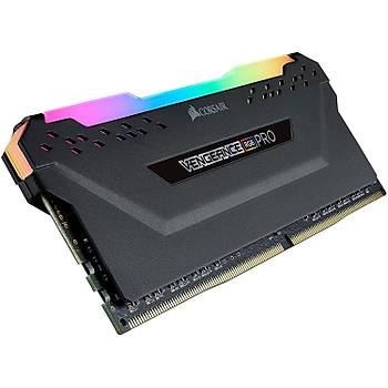Corsair CMW64GX4M4E3200C16 64GB (4X16GB) DDR4 3200MHz CL16 Vengeance Black RGB Pro Soğutuculu DIMM Bellek