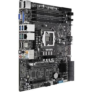 Asus WS C246M Pro Intel C246 LGA1151 DDR4 2666 DP HDMI VGA M2 USB3.1 2 Adet Lan Matx Anakart