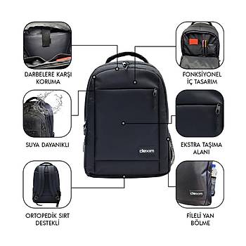 Dexim Dxbp11 Essential 15.6 Inc Suya Dayan�kl� Siyah Notebook S�rt �antas�
