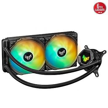 ASUS TUF GAMING LC 240 ARGB AIO AURA SYNC 120MM ADRESLENEBLR RGB FAN NCVM KAPLAMALI RGB POMPA KAPAI SIVI CPU SOUTUCUSU V2