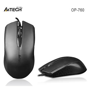 A4 Tech OP-760 Usb Siyah V-Track 1000 Dpi Mouse