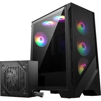 MSI Mag Forge 120A B65 Temperli Cam 6 x120mm Auto RGB Fan 650W Bronz ATX Gaming Bilgisayar Kasas�