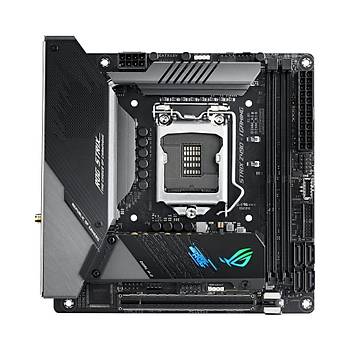 Asus Rog Strix Z490-I Gaming Intel Z490 LGA1200 DDR4 4800 DP HDMI �ift M2 USB3.2 AX Wifi + BT Aura RGB 2.5Gbit Lan Mini ITX Anakart