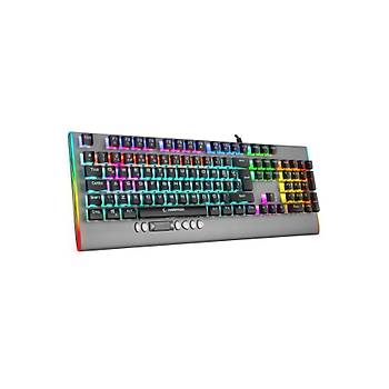 Rampage KB-R211 PRIME Rainbow Aydnlatmal Kristal Blue Switch Mekanik Gaming Oyuncu Klavyesi