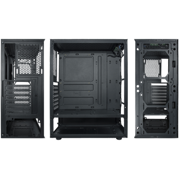 Vento VG15FE-550W 80+ Siyah Temperli Cam RGB Mid Tower ATX Gaming Kasa
