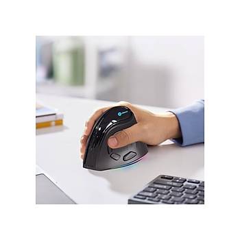 Dexim DMA026 RGB Dikey �arjl� Ergonomik Optik Kablosuz Mouse