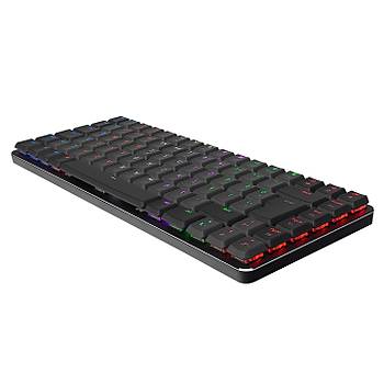 Rampage Granite Red Switch Mekanik Siyah / Gri Oyuncu Klavyesi