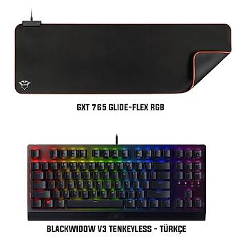 Razer BlackWidow V3 Tenkeyless - Türkçe + Trust GXT765 Glide-Flex RGB XXL Bundle