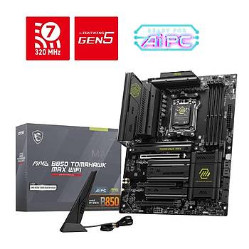MSI MAG B850 Tomahawk Max Wi-Fi AM5 DDR5 ATX Anakart