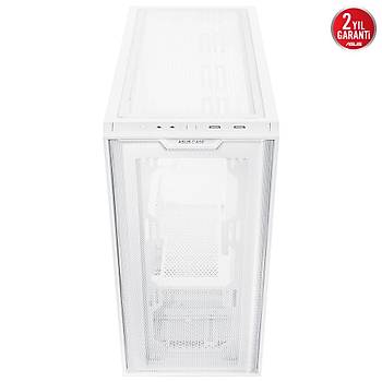 Asus A21 Temperli Cam USB 3.0 MATX Mesh Beyaz Midt Kasa