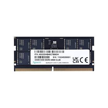 Apacer 16 GB1x16GB) DDR5 4800Mhz SODIMM CL40 Notebook Ram (FS.16G2A.PT)