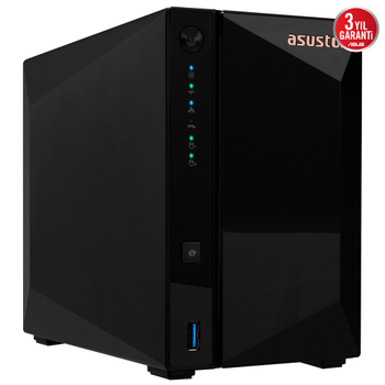 Asustor AS3302T V2 2Gb DDR4 Ram 2 Yuval� (2x20TB Destek) 1x2.5GbE Network 3xUSB 3.2 Tower NAS (Yedekleme) Depolama Cihaz�