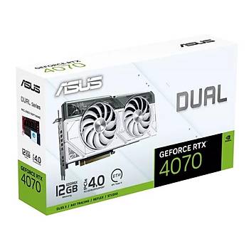 Asus RTX 4070 DUAL-RTX4070-12G-WHITE 12GB GDDR6X 192bit DLSS3 Ekran Kart