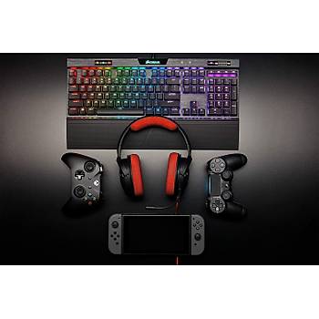 Corsair Ca-9011198-Eu HS35 Stereo Oyuncu Kulakl Krmz (Pc Ps4 XBox One Nintendo Switch Uyumlu) Oyuncu Kulakl