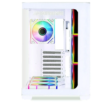 GameBooster GB-G2852W Curved Temperli Caml� Type-C 3.1 7ARGB Fan Seaview ATX Gaming Beyaz Kasa