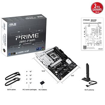 Asus Prime Z890-P Wi-Fi Intel LGA1851 DDR5  7600MHz ATX Anakart