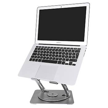 Addison AD-RC35 360 Derece D�nebilen Fanl� RGB I��kl� Metal Laptop Stand�