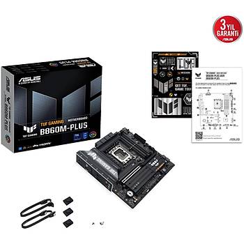 Asus Tuf Gaming B860M Plus Intel B860 LGA1851 DDR5 8800 Aura RGB  mATX  Anakart