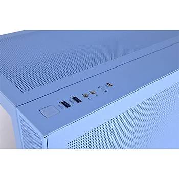 Thermaltake View 380 Hydrangea Blue 4x12cm ARGB Fanl� ATX Mid Tower Bilgisayar Kasas� (PSU yok)