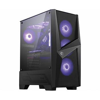 Msi Mag Forge 101M Temperli Cam 3X RGB Fan, 1X 120MM Fan Atx Gaming Bilgisayar Kasas