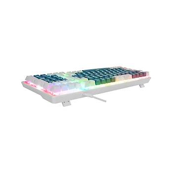 ACER eMachines EAK100 Ye�il-Beyaz USB Kablolu RGB Backlight RED Mekanik Switch T�rk�e Q 100 Tu�lu Gaming Klavye