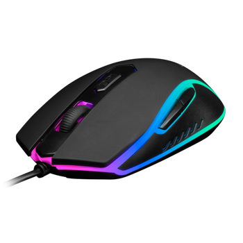 GAMDIAS AURA GS1 �ok Renkli Ayd�nlatma USB Kablolu 6 Tu�lu Gaming Mouse 3600DPI Siyah