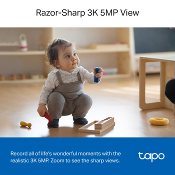 Tp-Link Tapo TC74 (C230) 3K 5,0Mp �� Mekan WiFi 12Mt. Gece G�r��� 360 D�n�� �ki Y�nl� Ses Yapay Zeka Destekli G�venlik Kameras�