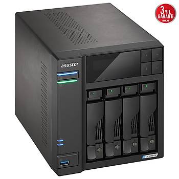 Asustor AS6704T Intel N5105 4 Yuval� (4X22TB Deste�i) 4GB DDR4(16GB Ram Deste�i) M.2 x4 PCIe x1 2.5GbE x2 USB 3.2 x3