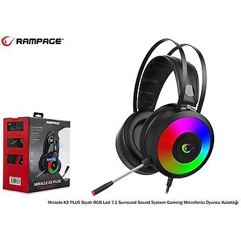Rampage Miracle X3 Plus RGB Led 7.1 Mikrofonlu Oyuncu Kulakl