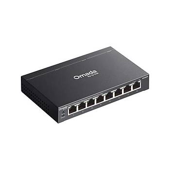 TP-Link Omada ES208GP 8 Port 10/100/1000 Mbps 64W POE Y�netilebilir Gigabit Switch