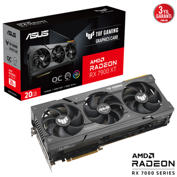 Asus TUF-RX7900XT-O20G-GAMING 20Gb GDDR6 320Bit Gaming Ekran Kart