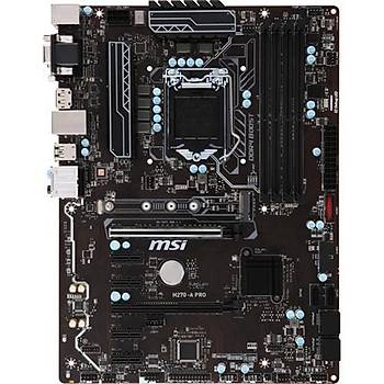 Msi H270-A Pro DDR4 2400 DP DVI VGA 6x Pcie+ 1x M.2 USB3.1 Atx Anakart