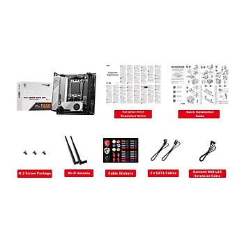 MSI Mpg B650I Edge Wi-Fi 6E AMD AM5 DDR5 7200Mhz(OC) Mini-ITX Anakart