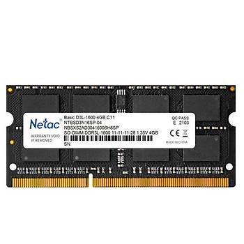 Netac Basic NTB 4GB 1600MHz DDR3L NTBSD3N16SP-04 Bellek Ram