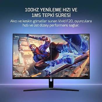 Gamepower Vivid F20 27 1ms Full HD Curved 100 Hz Oyuncu Monit�r�