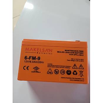 MAKELSAN 12V 9Ah, Bakmsz, Kuru Ak. UPS iin Uygundur - (OUTLET)