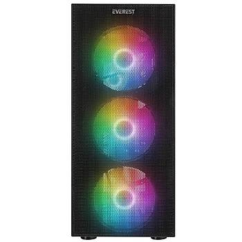 Everest FACED V5 Mesh 600W RGB Siyah Gaming Kasa