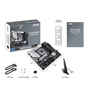 Asus Prime B760M-A WIFI D5 7200MHz(OC) M.2 LGA1700p mATX Anakart
