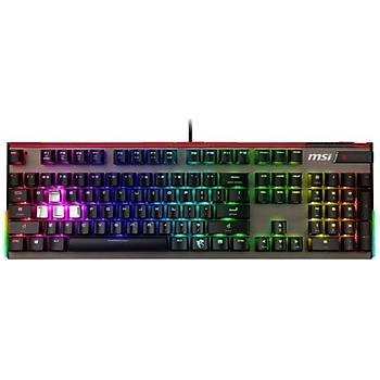 Msi GG Vigor GK80 CR US Gaming Keyboard Ger�ek Mekanik N-Key %100 Antighosting Al�minyum Cherry MX Red �ngilizce Q Her Tu� 16 Milyon Oyuncu Klavyesi