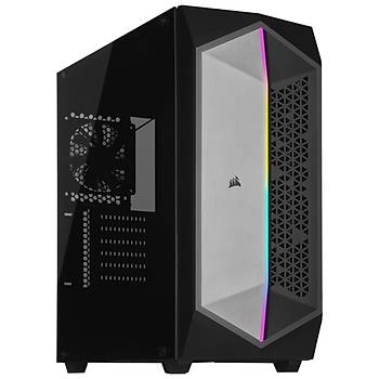 Corsair CC-9011215-WW 470T RGB Temperli Cam Yan Panel Mid Tower Bilgisayar Kasas Siyah