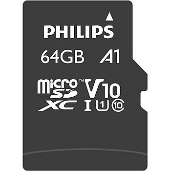 Philips FM64MP45B/00 64GB Class10 UHS-I U1 TF Adapt�rl� Micro SDXC Haf�za Kart�