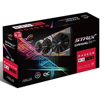 Asus Rog Strix Rad RX580 Ekran Kartı Top Ed 8GB OC 256Bit GDDR5 Ekran Kartı